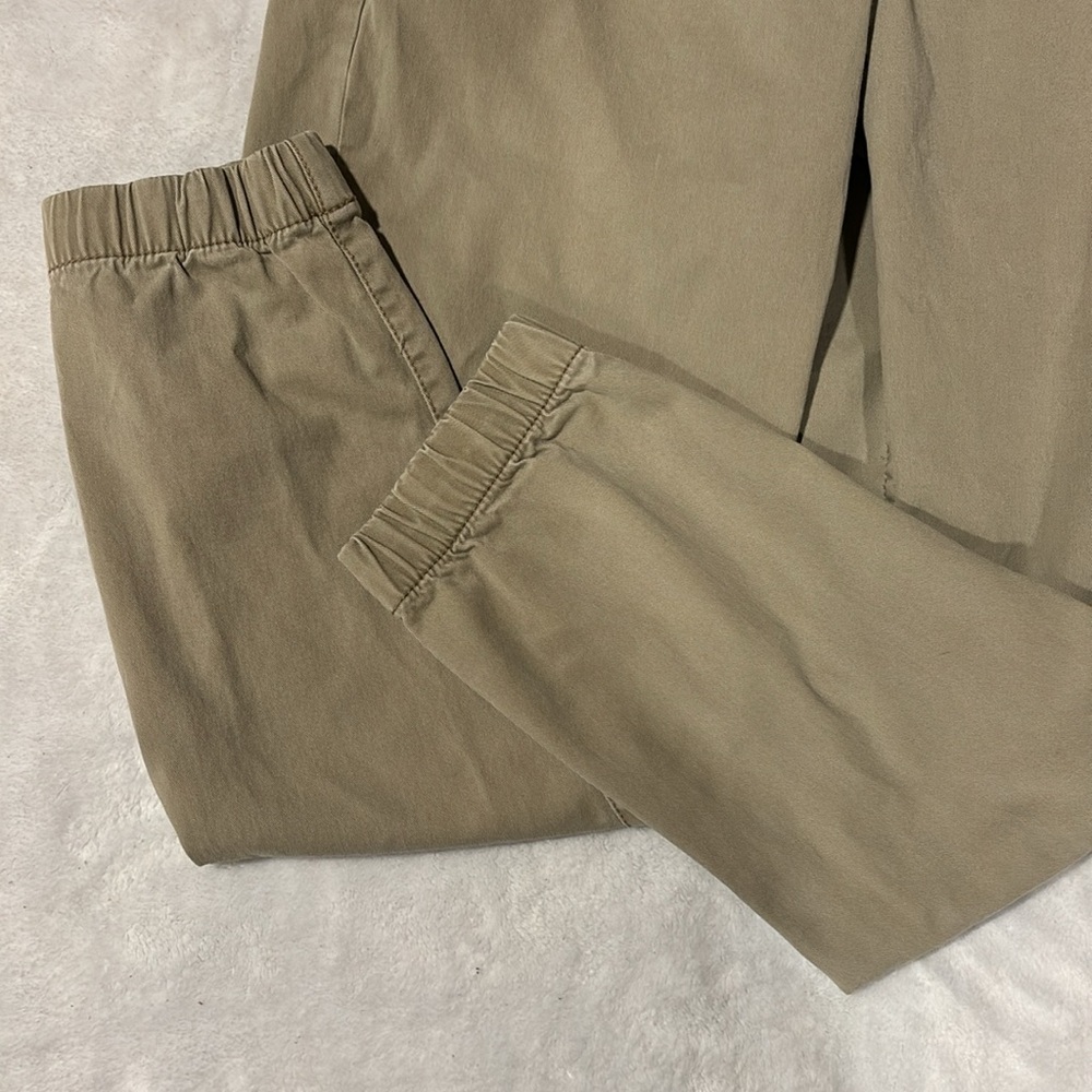 George Jogger Pants Men's Size S (28-30) Tan Elastic Waist Drawstring - Picture 2 of 8
